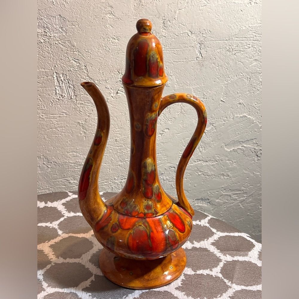 Vintage Mid Century Modern Handcrafted Ceramic Art Piece - Multicolor Genie